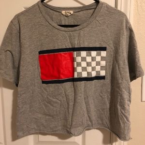 Gray Checkered T-Shirt